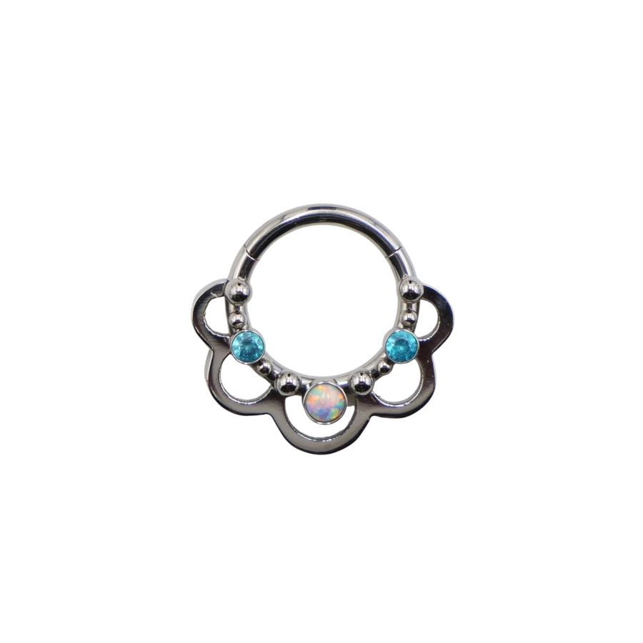 Piercing Anneau - Titane - Anneau clicker 301 avec fermeture à charnière - 3 coloris