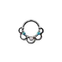 Piercing Anneau - Titane - Anneau clicker 301 avec fermeture à charnière - 3 coloris