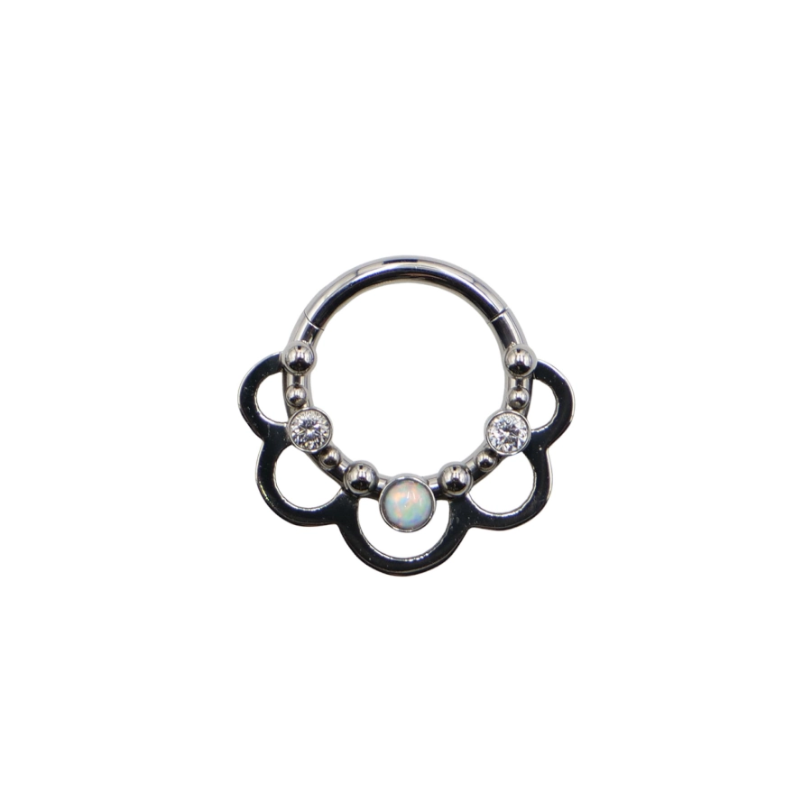 Piercing Anneau - Titane - Anneau clicker 301 avec fermeture à charnière - 3 coloris