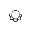 Piercing Anneau - Titane - Anneau clicker 301 avec fermeture à charnière - 3 coloris