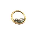 Piercing Anneau - Titane Pvd Gold - Anneau clicker 159 avec fermeture à charnière - 2 coloris