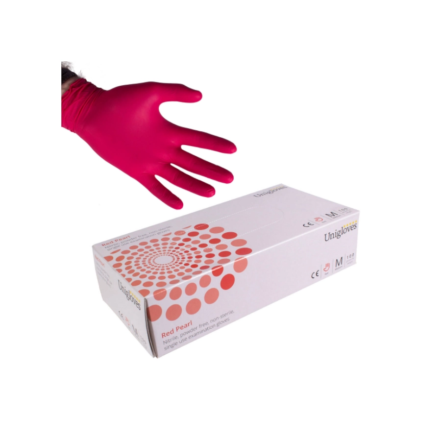 Unigloves pearl - Boite de 100 gants nitrile non poudré - Plusieurs coloris