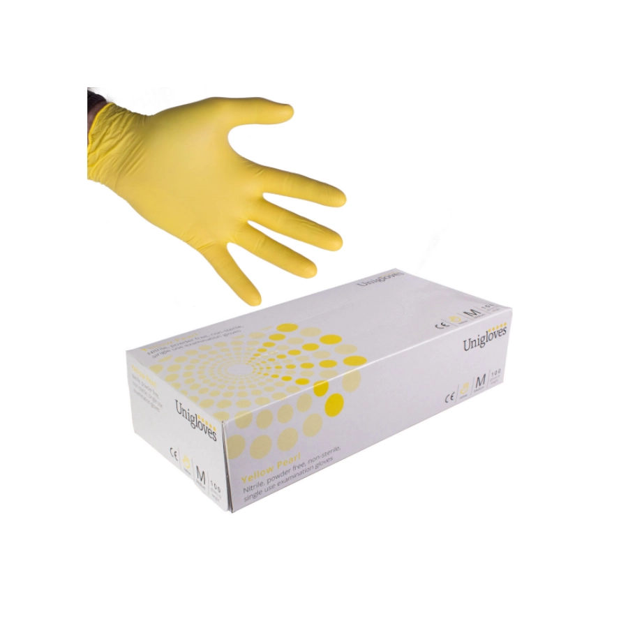 Unigloves pearl - Boite de 100 gants nitrile non poudré - Plusieurs coloris