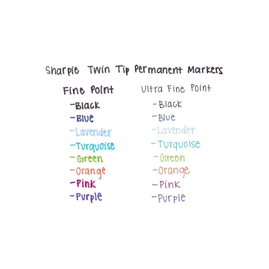 Feutre Tattoo - Sharpie - Double Pointe Fine & Ultra Fine - Plusieurs coloris 