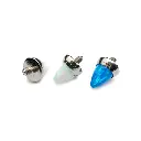 Piercing Embout - Titane F136 Gamme Hand Ink - Embout 39 avec pas de vis interne pierre opale en ovale*