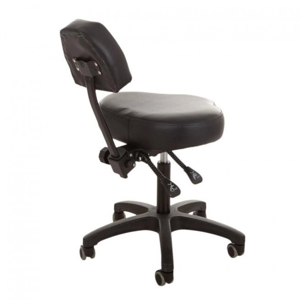 Chaise Tattoo - Tat Tech Artist Chair Black - Chaise pour artiste tatoueur sur roulette*