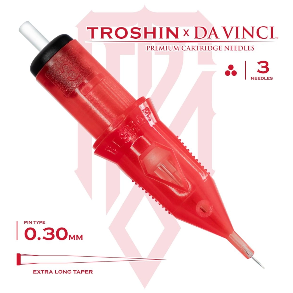 Cartouche Tattoo - Bishop Da Vinci V2 X Troshin Liner - Boîte de 40 cartouches pour le tatouage 20x 3 Liner 0,25 mm et 20x 3 Liner 0,30mm*