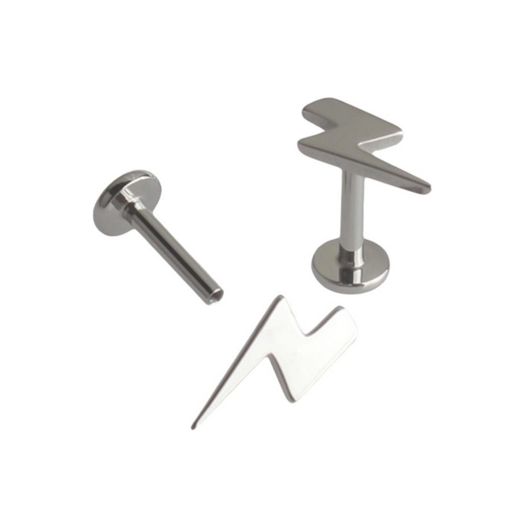 Piercing Embout - Titane Astm F136 - Embout 15 avec pas de vis interne éclair 8 mm*