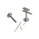 Piercing Embout - Titane Astm F136 - Embout 15 avec pas de vis interne éclair 8 mm*