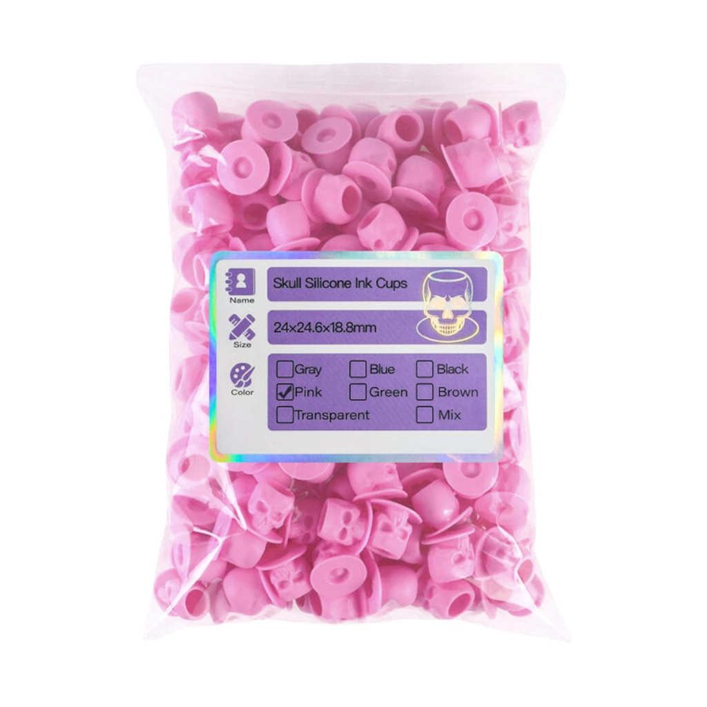 Caps Tattoo - Cups Gamme Killer Ink - Boîte de 250 godets pour encre de tatouage en silicone blanc 