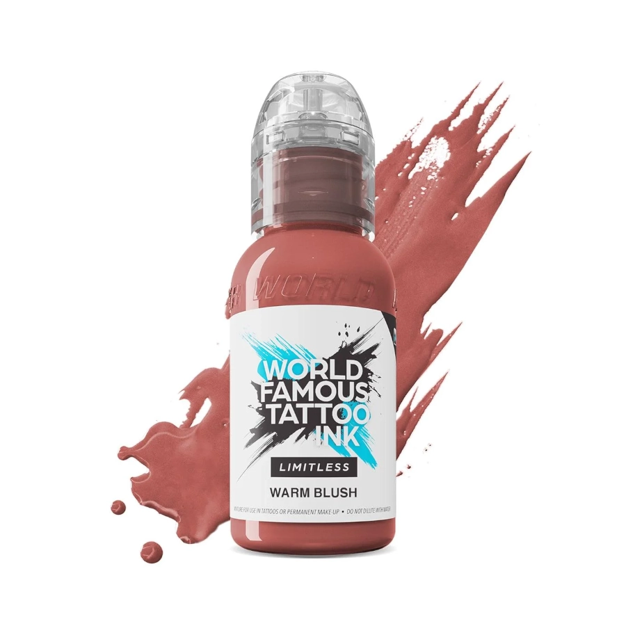 Encre Tattoo Rose - World Famous Ink Limitless Warm Blush - Mélange pour le tatouage reach 30 ml du set pink ribbon*