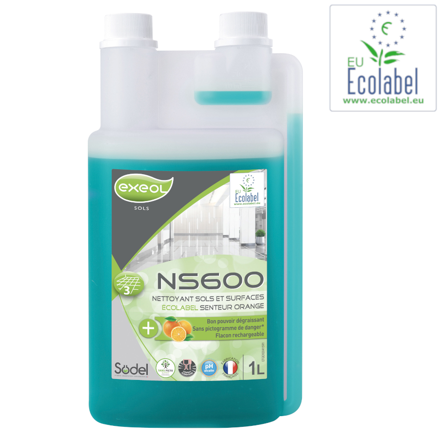 EXEOL NETTOYANT SOLS ET SURFACES ALCALIN NS600 1L