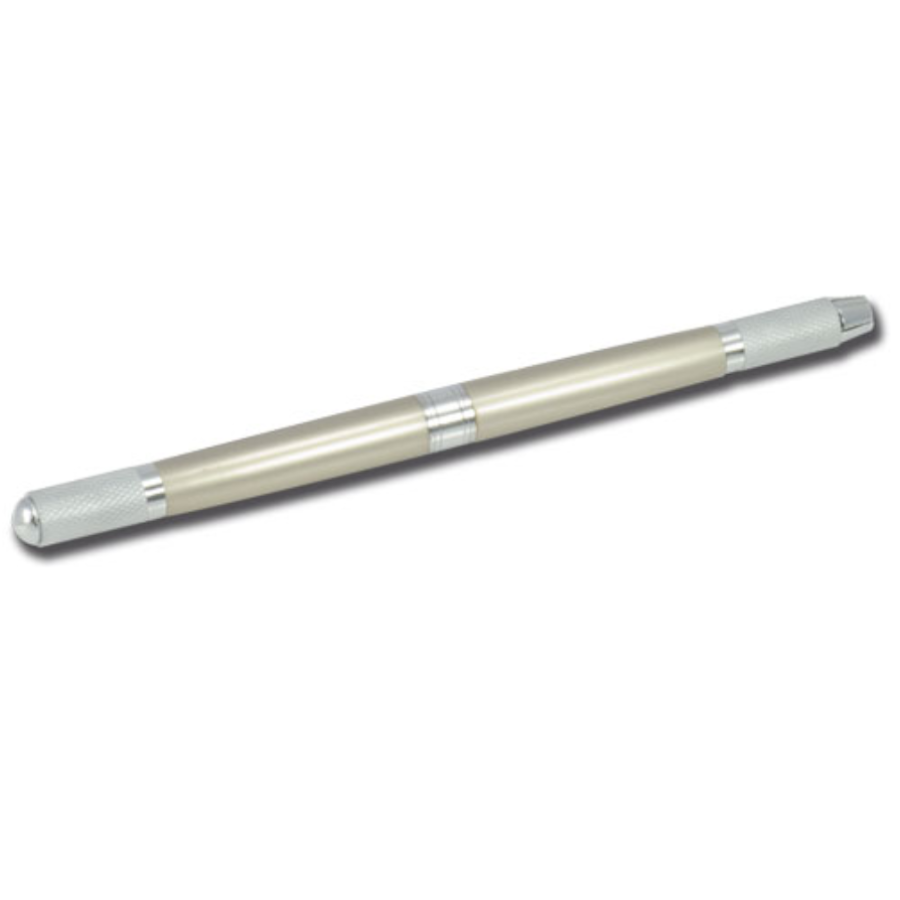 STYLO PORTE AIGUILLE POUR MICROBLADING ACIER MAT 3 EN 1