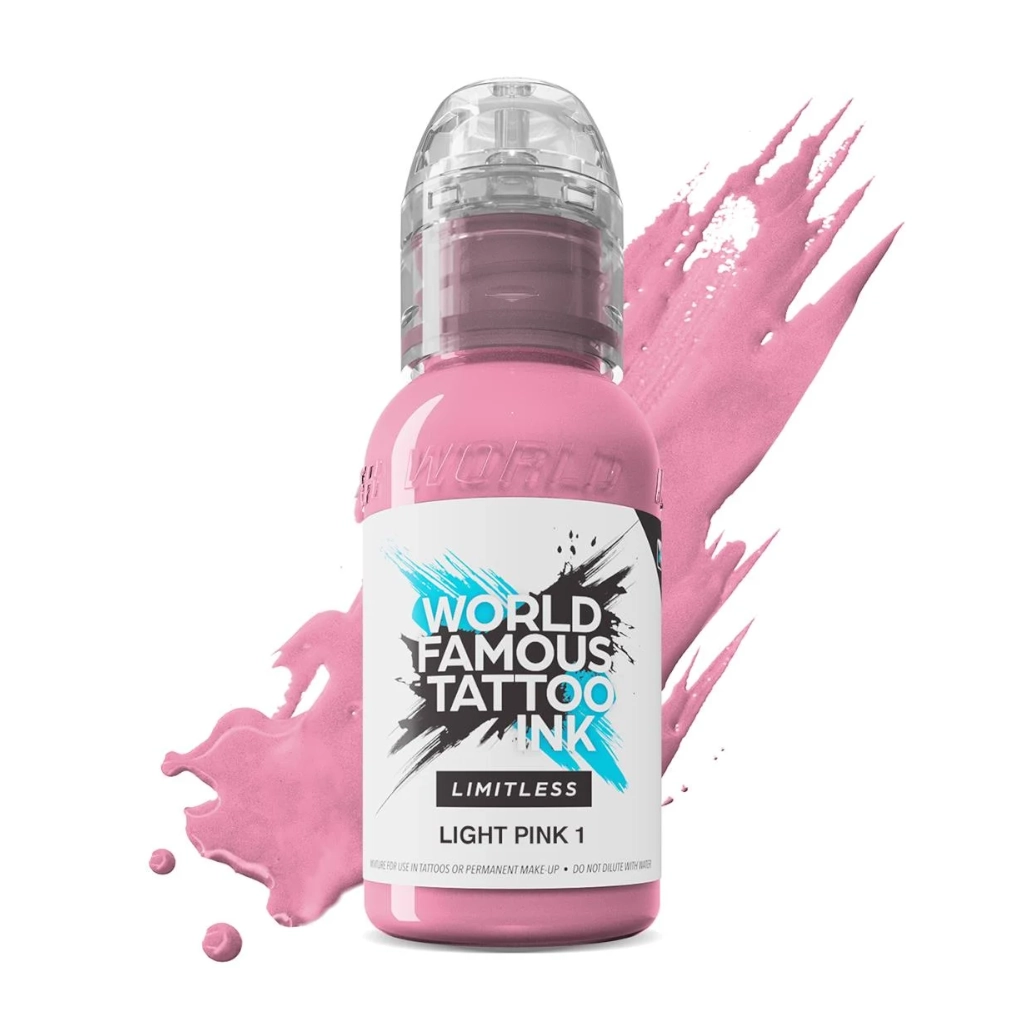 Encre Tattoo Rose - World Famous Tattoo Ink Limitless Light Pink 1 - Mélange pour le tatouage encre reach 30 ml* 