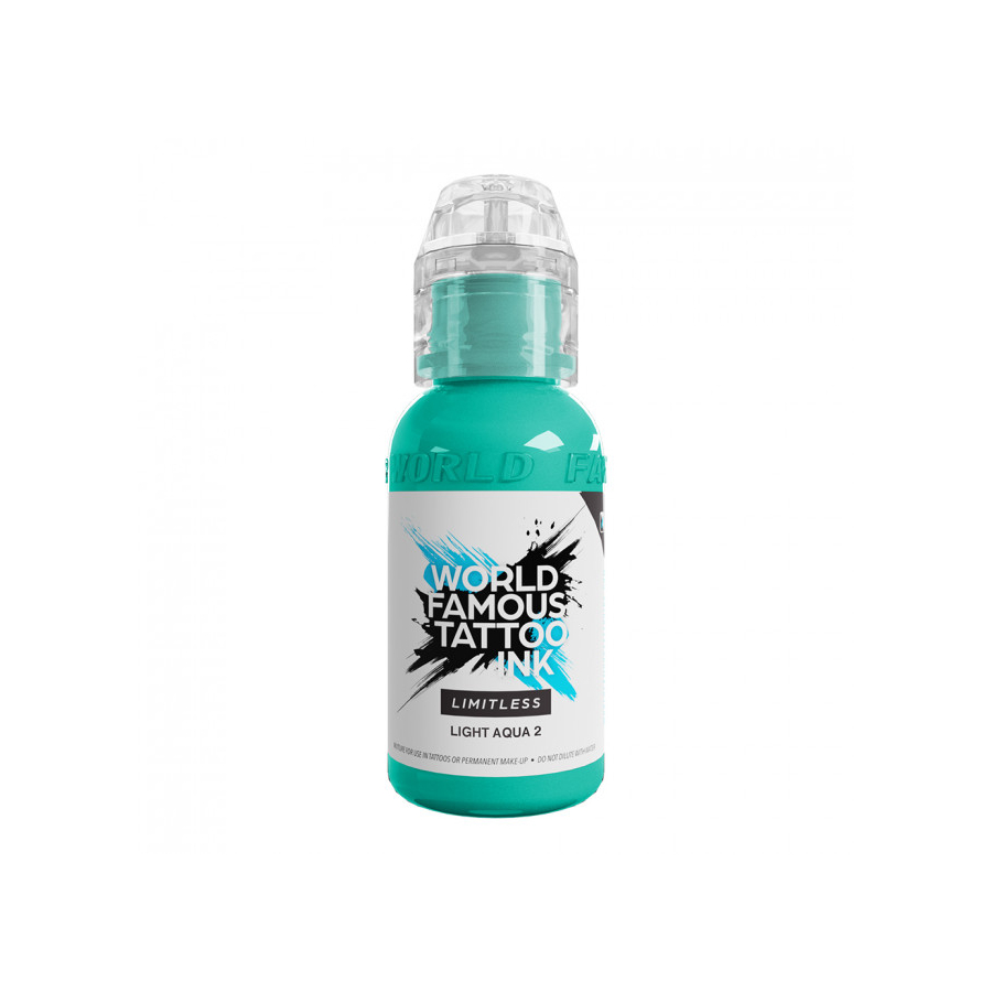 World famous ink limitless encre NON REACH pour entraînement au tatouage light aqua 2