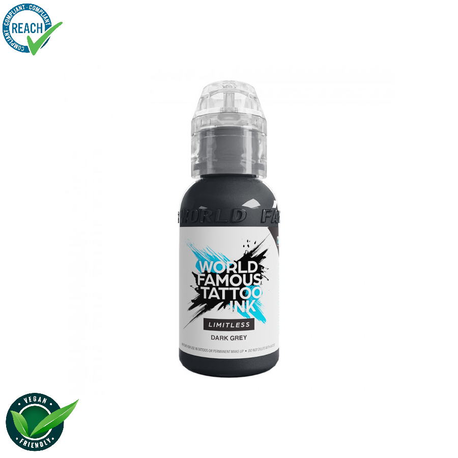 World Famous Ink Limitless  Dark Grey 1 - Mélange pour le tatouage encre REACH 30ml