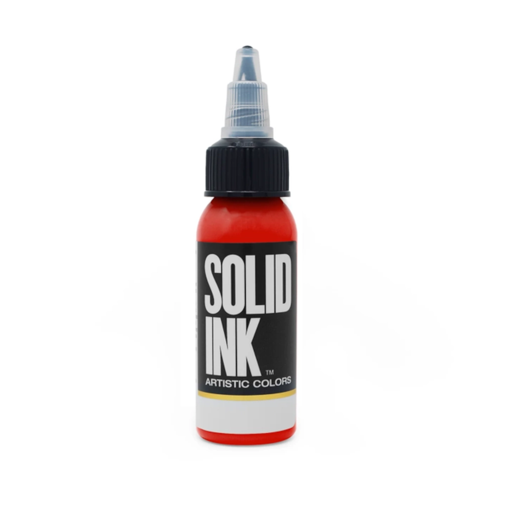 Encre Entrainement Tattoo Rouge - Solid Ink Super Red - Encre artistique pour l'entrainement au tatouage NON REACH 30 ml*