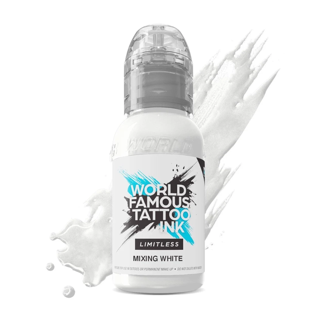 Encre Tattoo Blanche - World Famous Ink Limitless Mixing White - Mélange pour le tatouage reach 30 ml*