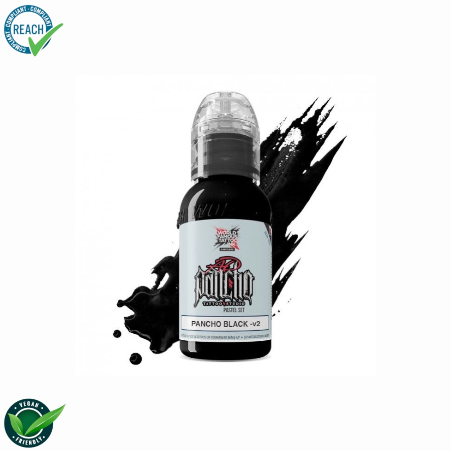 Encre Tatouage Noir- World Famous Ink Pancho Black - Melange pour le tatouage REACH 30ml