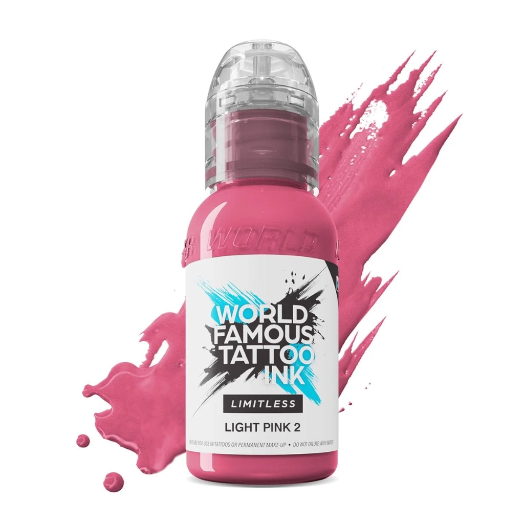 Encre Tattoo Rose - World Famous Ink Limitless Light Pink 2 - Melange pour le tatouage REACH 30ml