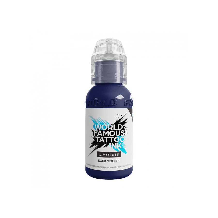 World famous ink limitless encre NON REACH pour entraînement au tatouage dark violet 1