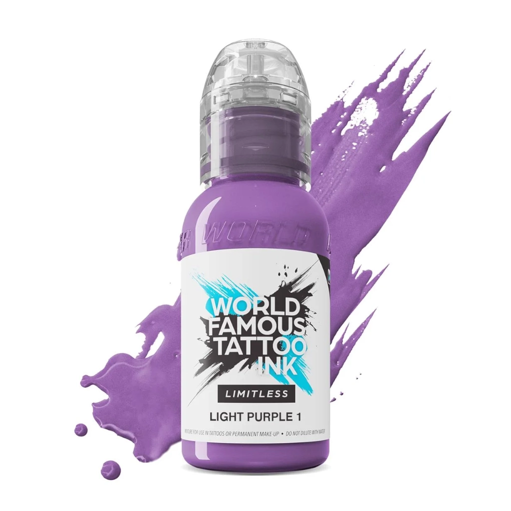 Encre Tattoo Violet - world Famous Ink Limitless Light Purple 1 - Melange pour le tatouage encre REACH 30 ml
