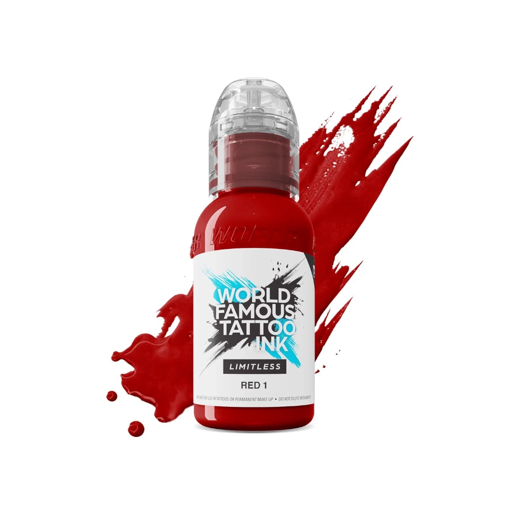 Encre Tatouage Rouge - World Famous Ink Limitless Red 1 - Mélange pour le tatouage encre reach 30 ml*