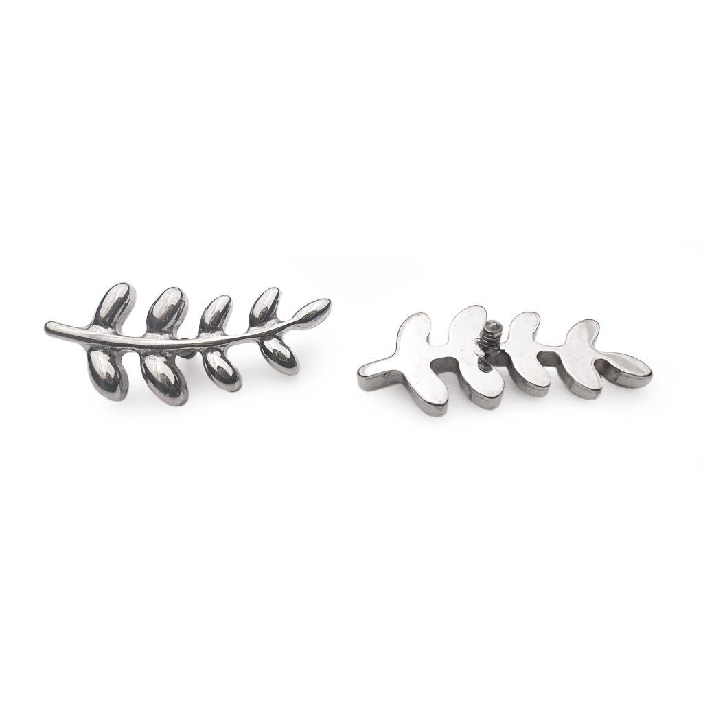 Piercing Embout - Titane F136 Gamme Hand Ink - Embout 219 avec pas de vis interne 0,9 mm pour piercing 1,2 mm branche 12 mm*