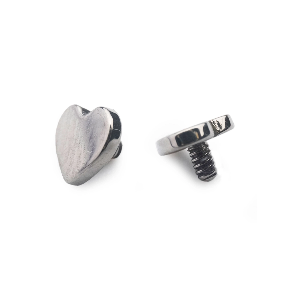 Piercing Embout - Titane F136 Gamme Hand Ink - Embout 54 avec pas de vis interne 0,9 mm pour piercing 1,2 mm cœur de 4 mm*