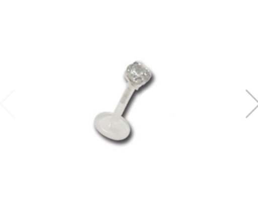 LABRET INTERNE BIOFLEX AVEC EMBOUT STRASS ARGENT 3 MM