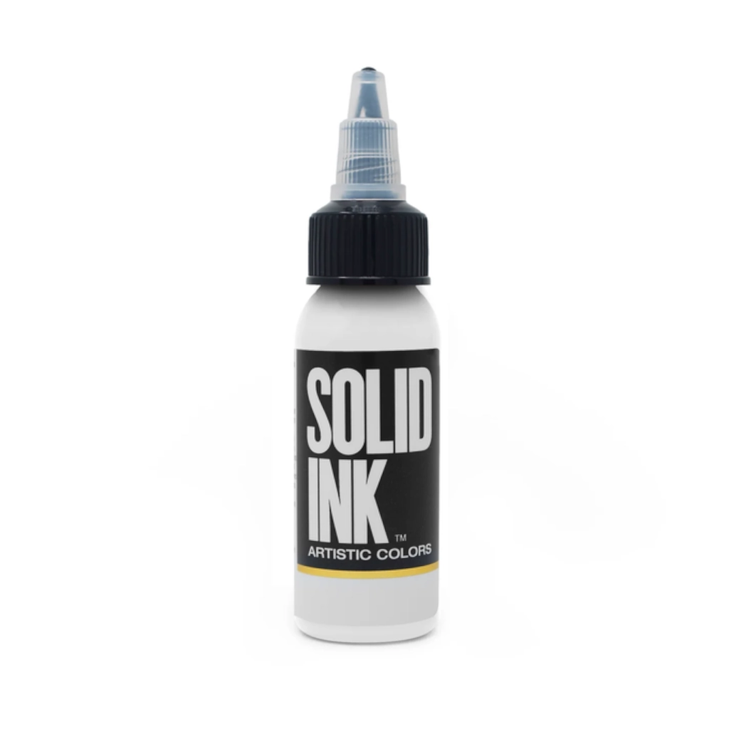 Encre Entrainement Tattoo Blanche - Solid Ink White - Encre artistique pour l'entrainement au tatouage NON REACH 30 ml*