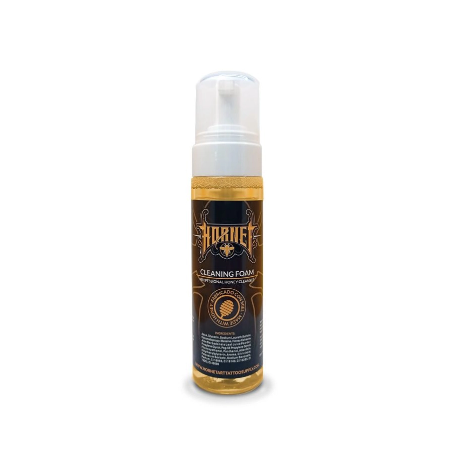 Mousse Nettoyante Tatouage - Hornet Cleaning Foam Tattoo - Mousse nettoyante pour le tatouage senteur de miel