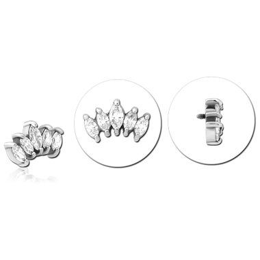 ACCESSOIRE LABRET ACIER 316L 1,2 MM STRASS GRIFFE