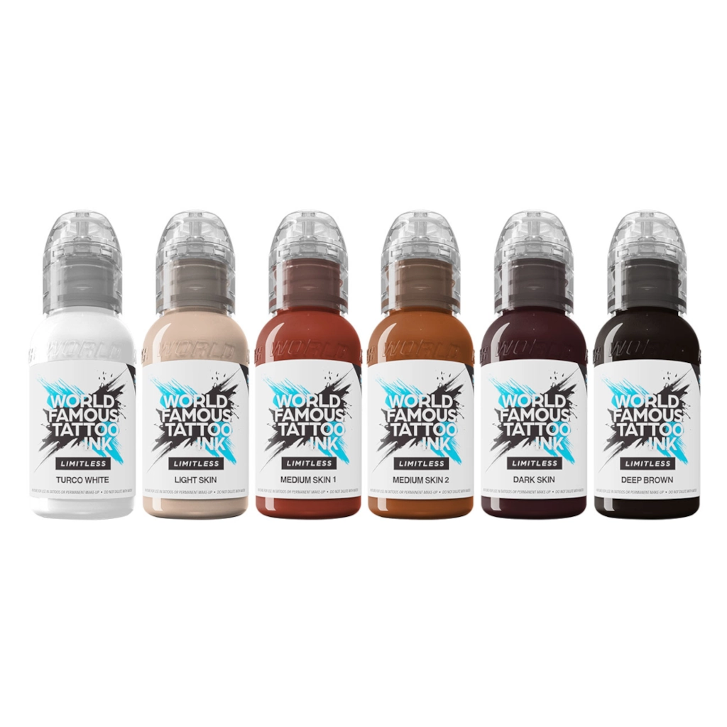 Set Encre Tattoo - World Famous Ink Limitless Michele Turco - Mélange pour le tatouage encre reach set portrait 6 x 30 ml*