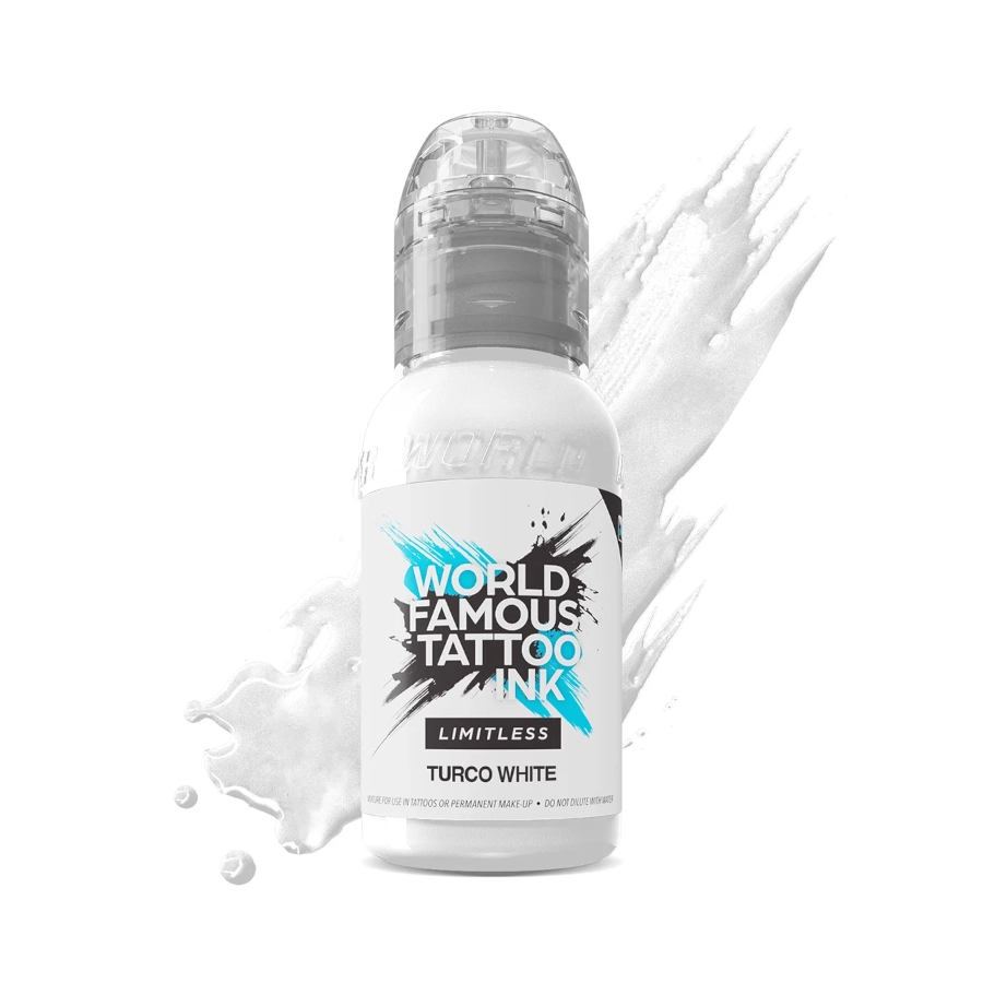 Encre Tattoo Blanc - World Famous Ink Limitless Michele Turco Deep White - Melange pour le tatouage REACH 30 ml