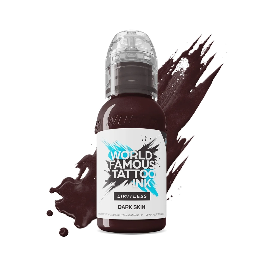 Encre Tattoo Marron - World Famous Ink Limitless Michele Turco Dark Skin - Melange pour le tatouage REACH 30ml