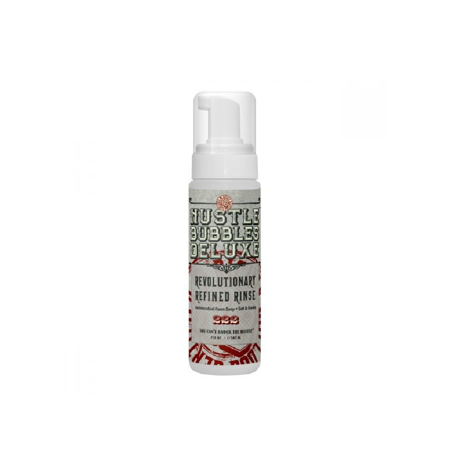 Hustle Bubbles Deluxe Revolutionary Refined Rinse - Mousse nettoyante antimicrobienne pour le tatouage 207ml