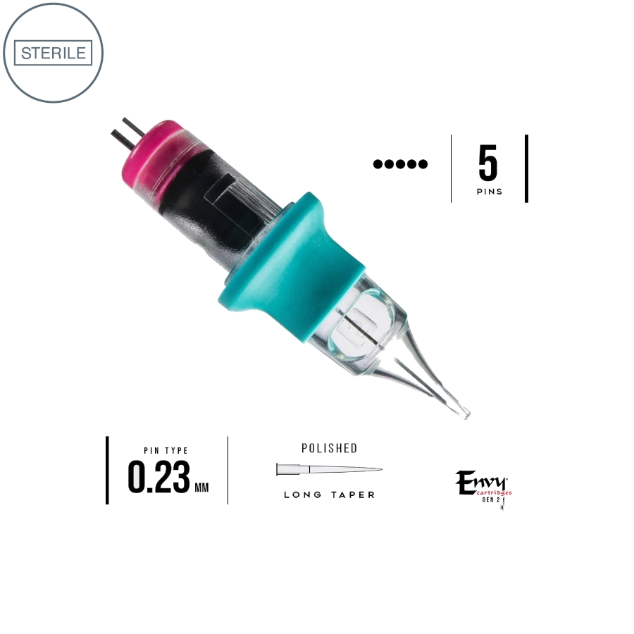 Cartouche Tatsoul Envy Gen 2 Pmu - Magnum Flat Single Stacked Nano Pmu - Boite de 10 cartouches de maquillage permanent