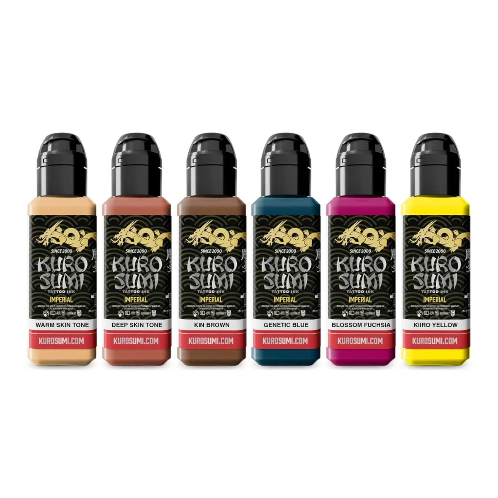 Set Encre Tatouage - Kuro Sumi Imperial Tattoo Set Nicole Zulianello Anime - Melange pour le tatouage REACH 6 x 44 ml