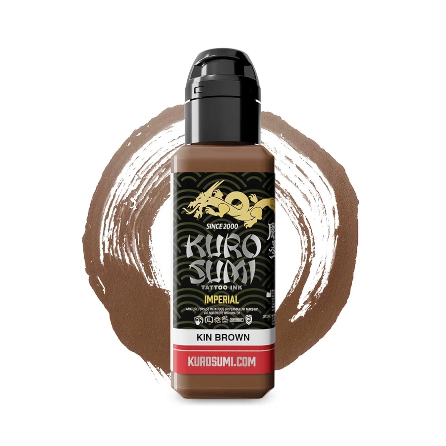 Encre Tatouage Marron - Kuro Sumi Impérial Kin Brown - Mélange pour le tatouage REACH 44 ml*