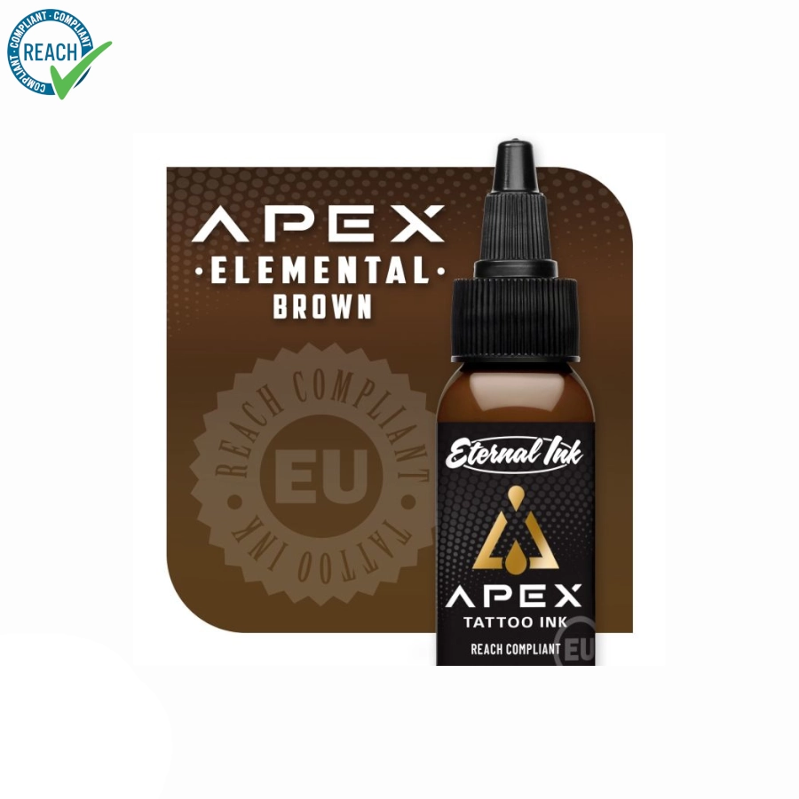 Encre Tattoo Marron - Eternal Ink Apex Elemental Brown - Melange pour le tatouage encre REACH 30 ml