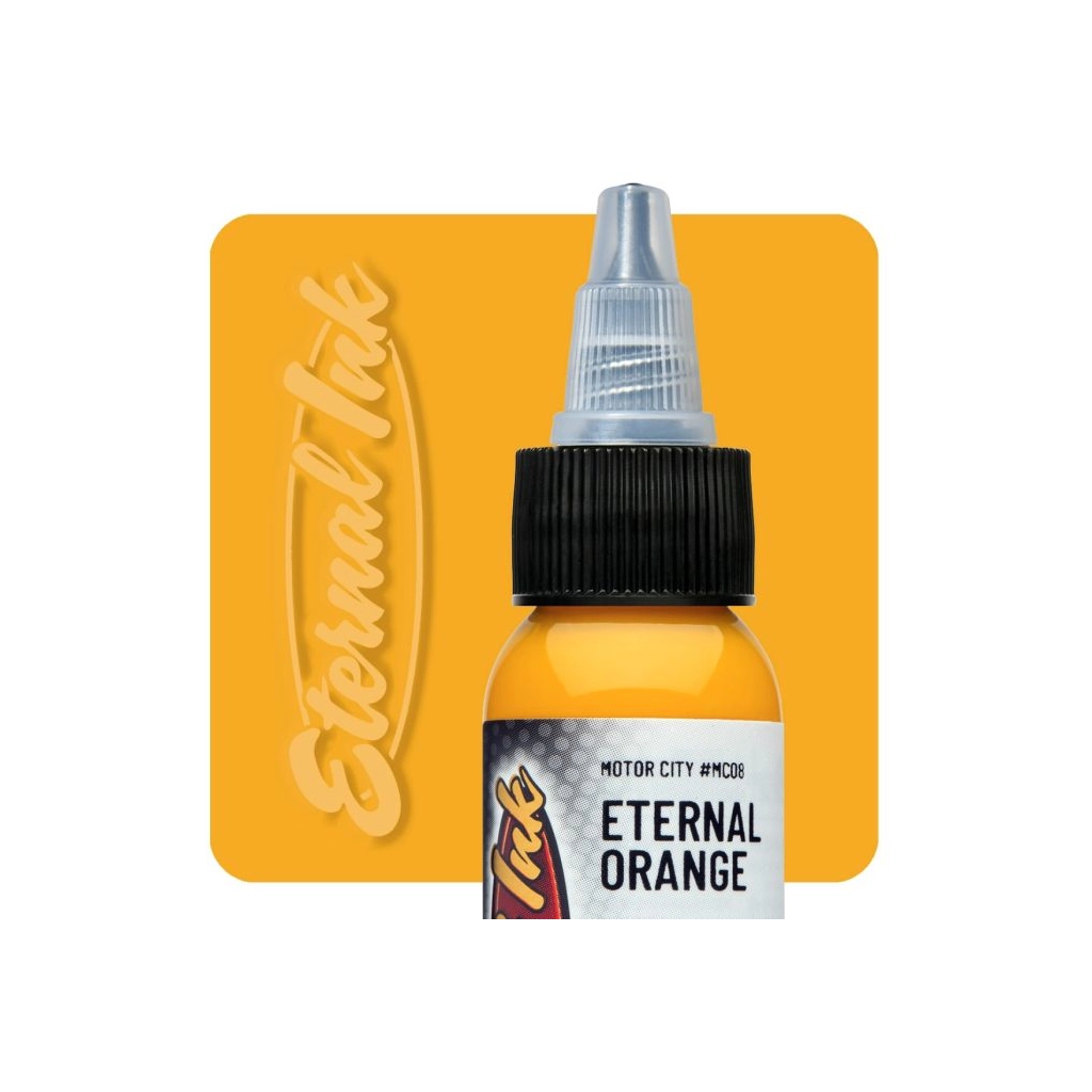 Encre Entrainement Tattoo Orange - Eternal Ink Motor City Orange - Encre artistique pour l'entraînement au tatouage NON REACH 30 ml*
