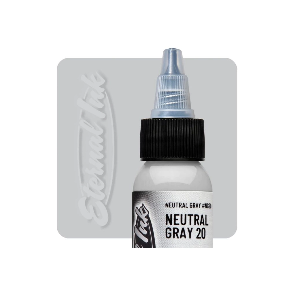 Encre Eternal Ink Neutral Gray 20% - Encre artistique pour entrainement tatouage NON REACH