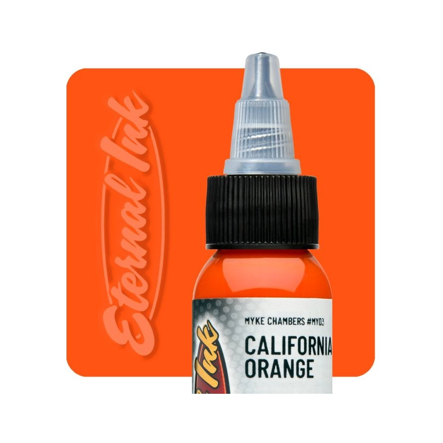 Encre Entrainement Tattoo Orange - Eternal Ink Myke Chambers California Orange - Encre artistique pour entrainement au tatouage NON REACH 30 ml*