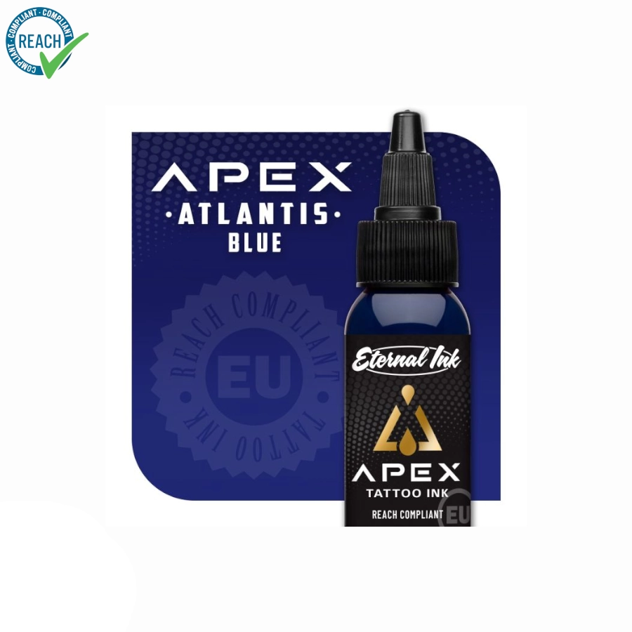 Encre Tattoo Bleu - Eternal Ink Apex Atlantis Blue - Melange pour le tatouage encre REACH 30 ml