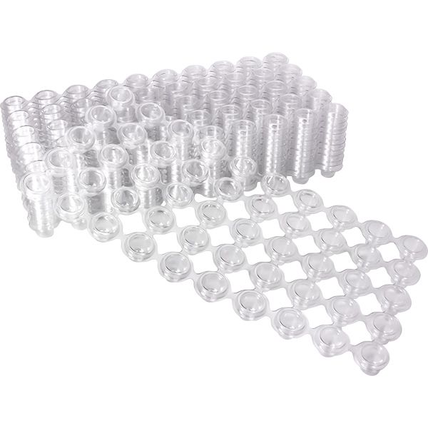 Caps Tattoo - Cups Transparente Détachable - 12 plateaux de 50 caps détachable pour encre de tatouage*