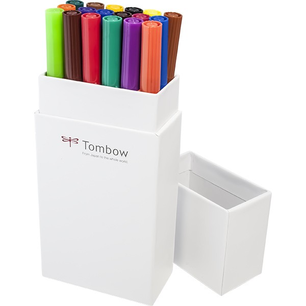 FEUTRES PINCEAUX TOMBOW 18PCS PRIMAIRES ELARGIES