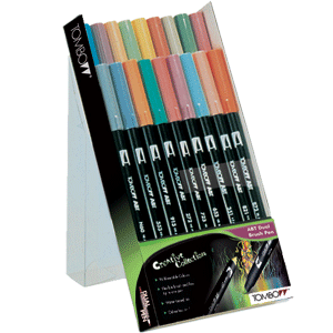 FEUTRES PINCEAUX TOMBOW 18PCS PASTEL