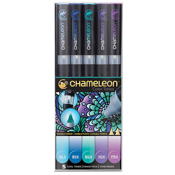 CHAMELEON PACK 5 MARQUEURS MODERNE-COOL