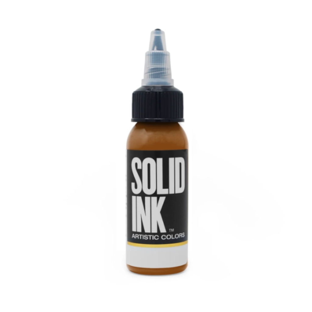 Encre Entrainement Tattoo Marron - Solid Ink Dulce de Leche  - Encre artistique pour l'entrainement au tatouage NON REACH 30 ml* 